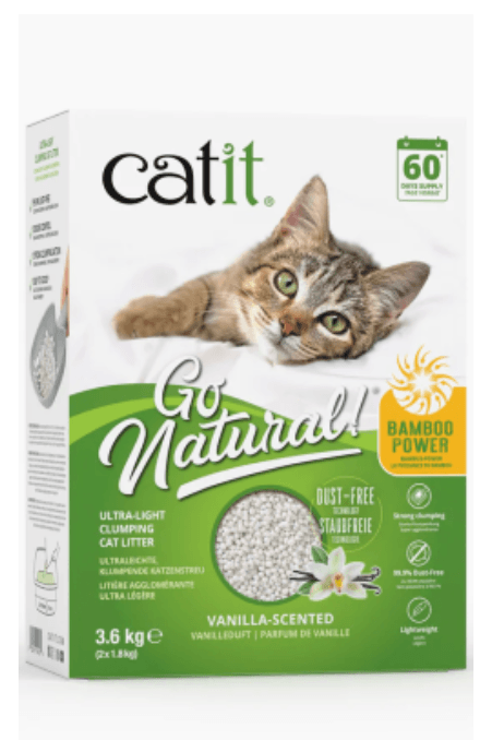 Areia para Gatos Auto Aglomerante Catit Go Natural Bambú | Baunilha 1,4 kg
