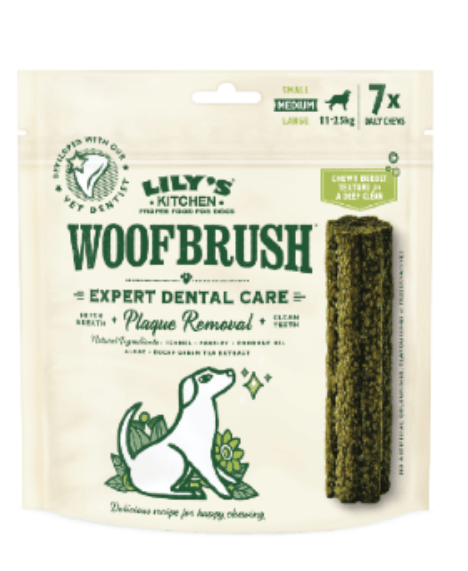 Biscoitos para cão Lilys Kitchen Dog Woofbrush Large Dental 7 sticks