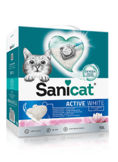Areia para Gato Sanicat Active White Lotus