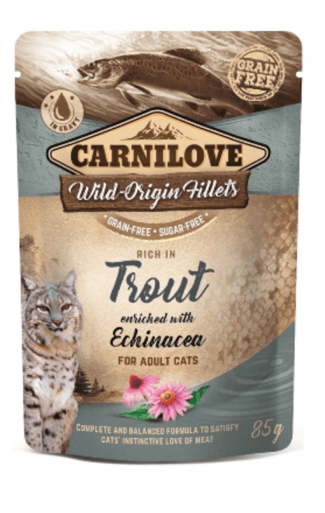 Carnilove Grain-Free Cat Trout with Echinacea Wet (Saqueta) 85 g