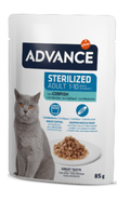 Comida húmida para Gatos Advance Cat Sterilized Codfish 12 x 85g