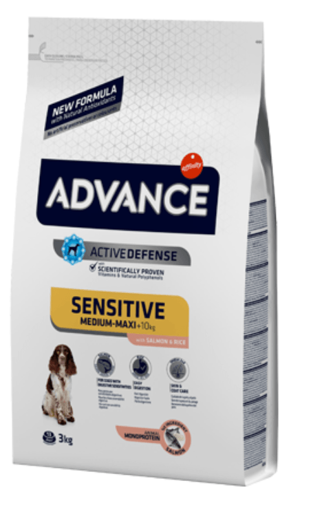 Ração Advance Dog Medium & Maxi Adulto Sensitive Salmão e Arroz