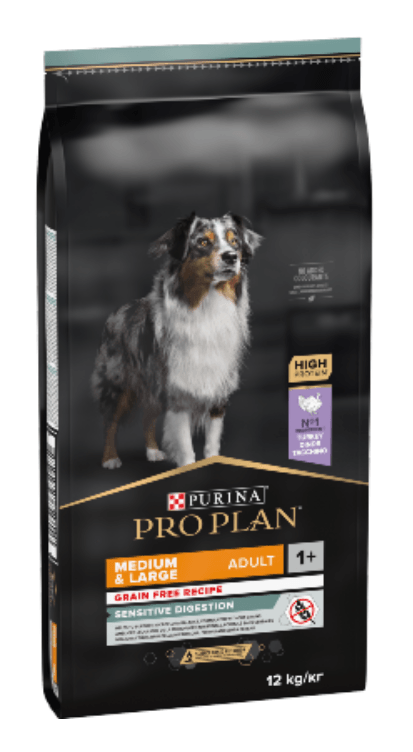 Pro Plan Dog Grain-Free Medium & Large Adult Sensitive Digestion Turkey