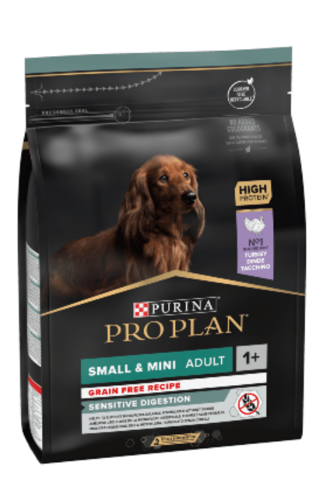 Pro Plan Dog Grain-Free Small & Mini Adult Sensitive Digestion Turkey