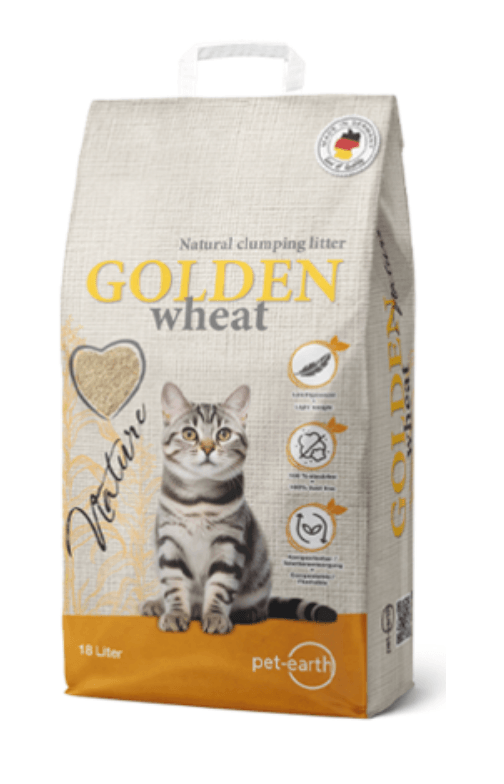 Golden Nature Wheat Areia para Gatos Auto Aglomerante