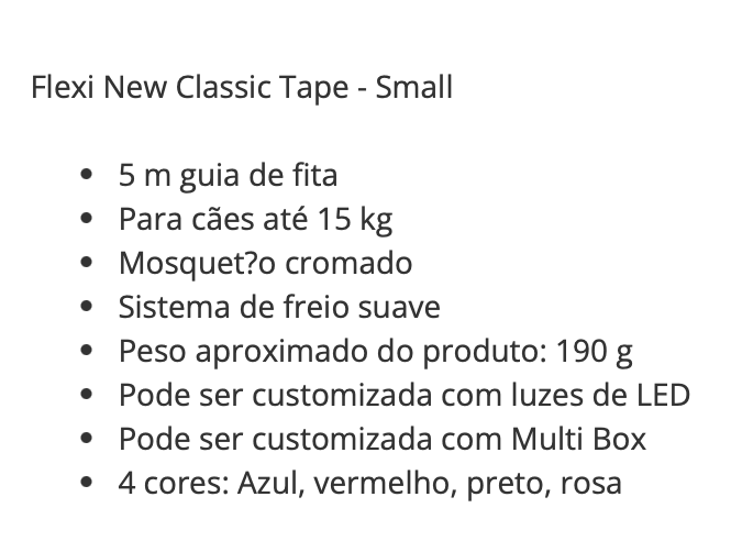 Trela para cão Flexi New Classic Tape