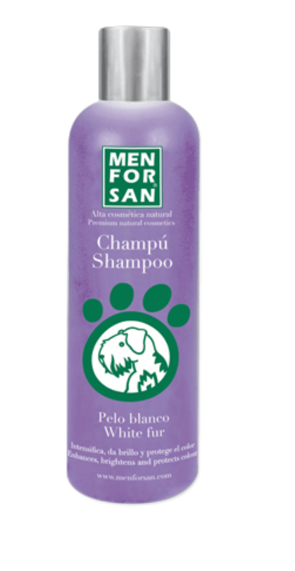 Menforsan Champô Intensificador para Pêlos Brancos para cão