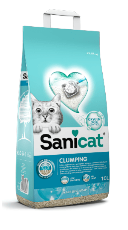 Areia para Gato Sanicat Clumping Sabão Marselha