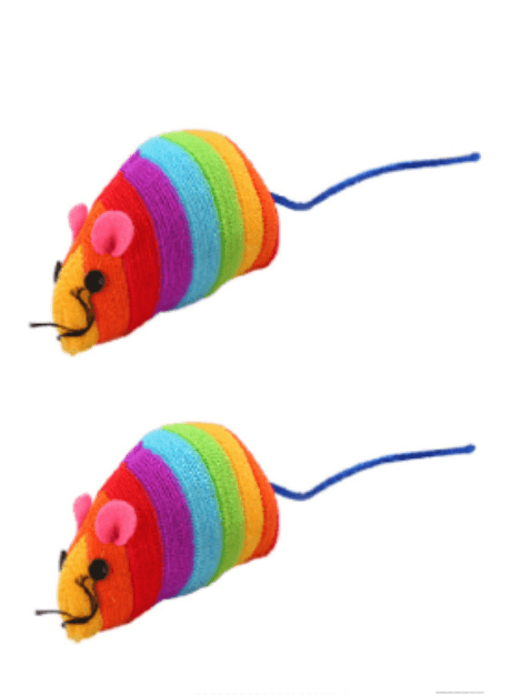 Eurosiam Brinquedo Gato Ratos Arco-Iris c/Catnip