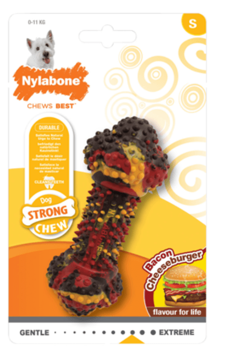 Brinquedo para cão Nylabone Dog Strong Chew Bacon Cheeseburger