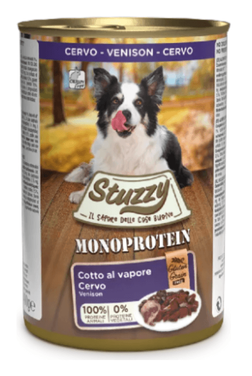 Stuzzy Monoprotein Grain & Gluten Free Dog Venison Wet (Lata) | 400 g