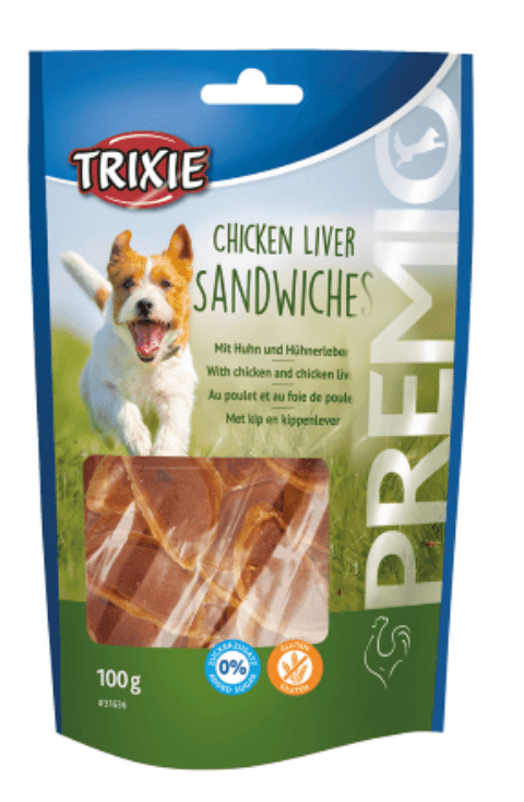 Biscoitos para cão Trixie Dog Snack Premio Chicken Liver Sandwiches