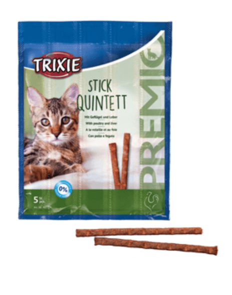 Biscoitos para Gato Trixie Cat Stick Quintett | Chicken and Liver | 5 sticks