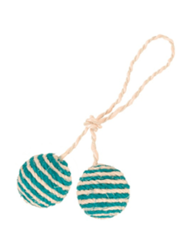 Brinquedo para Gatos Trixie Bola Dupla em Sisal Recheada com Catnip