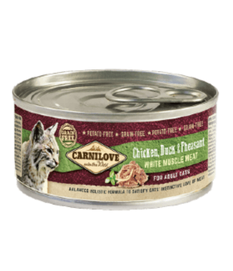 Carnilove Grain-Free Chicken, Duck & Pheasant for Adult Cats Wet (Lata) 100 g