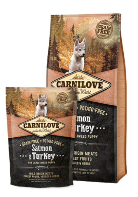 Ração para Cão Carnilove Grain-Free Salmon & Turkey Puppy Large Breed