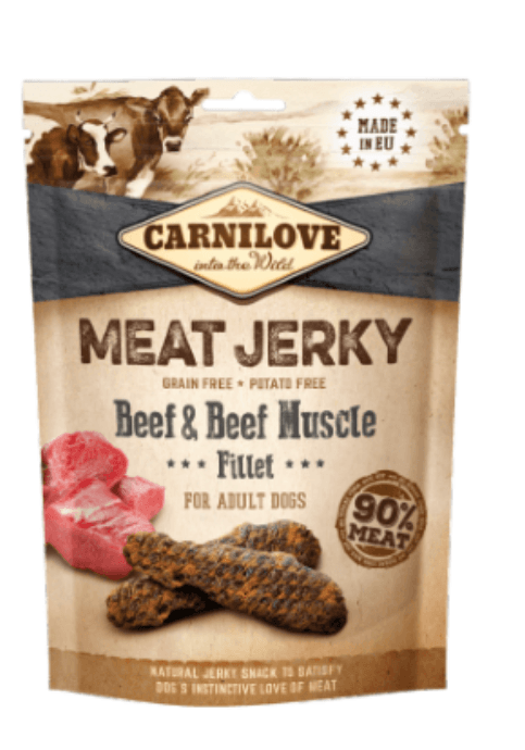 Snack Carnilove Meat Jerky Beef & Beef Muscle Fillet 100 g
