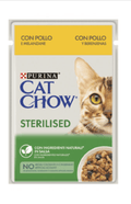 Cat Chow Adult Sterilised Chicken & Eggplant Wet (Saqueta) 26 x 85 g