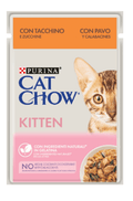 Cat Chow Kitten Turkey & Courgette Wet (Saqueta) 26 x 85 g