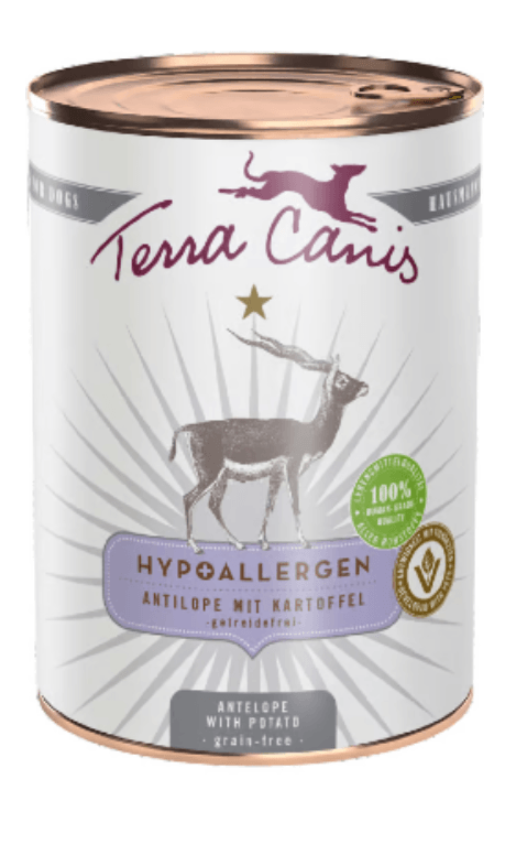 Terra Canis Hipoalergénico Antílope com Batata Wet (Lata) 6 x 400 g