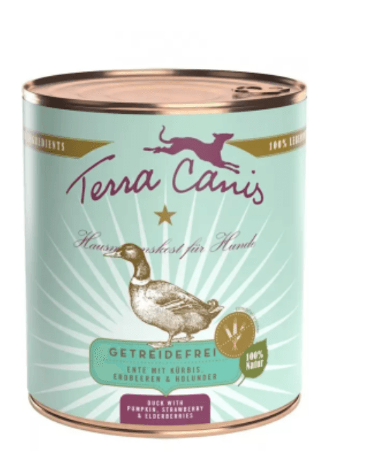 Terra Canis Pato com Abóbora, Morango e Sabugueiro Wet (Lata) 800 g