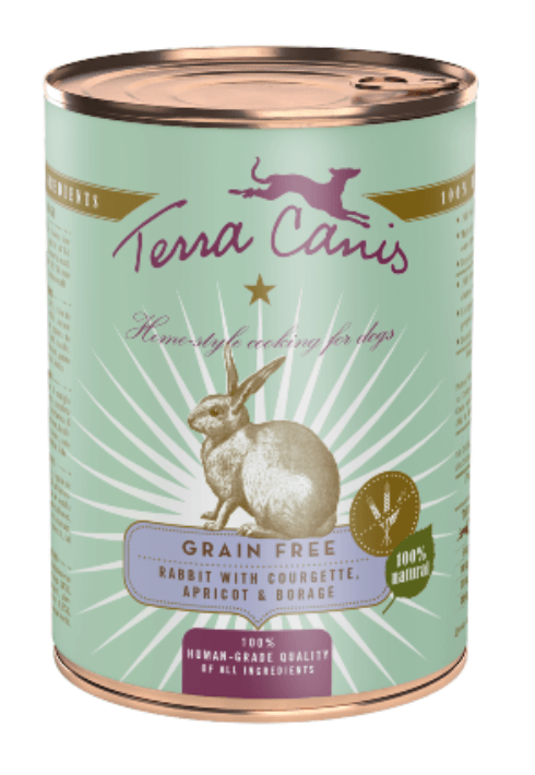 Terra Canis Sem Cereais Coelho com Courgette, Damasco e Borragem Wet (Lata) 6 x 800 g