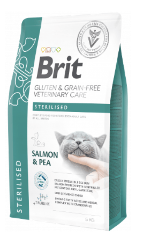 Brit Veterinary Diet Cat Sterilised Gluten & Grain-Free Salmon & Pea 2 kg