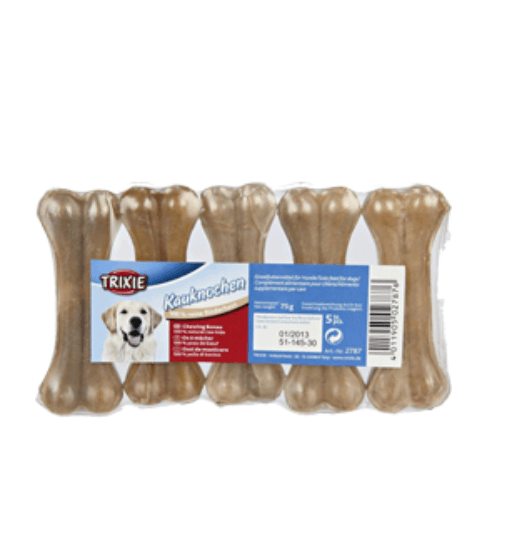 Trixie Chewing Bones of Rawhide (Blister c/ 5 Unidades) 8 cm