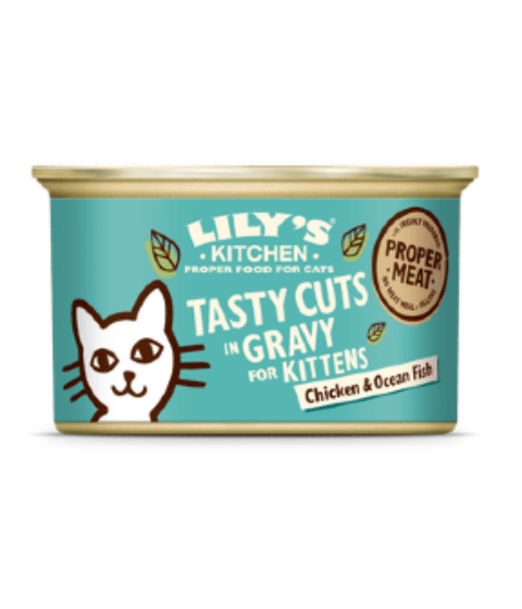 Lilys Kitchen Cat Kitten Tasty Cuts Chicken & Ocean Fish in Gravy Wet  24 x 85 g