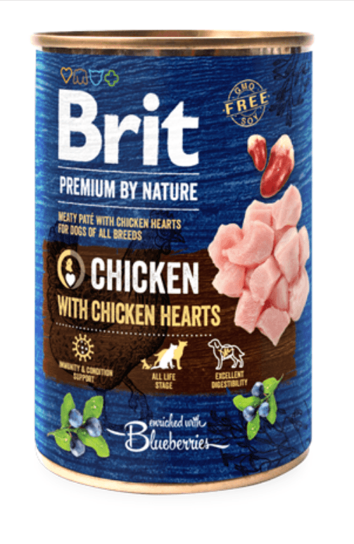 Ração húmida para Cão Brit Premium by Nature Dog Chicken with Hearts | Wet (Lata) | 800 g