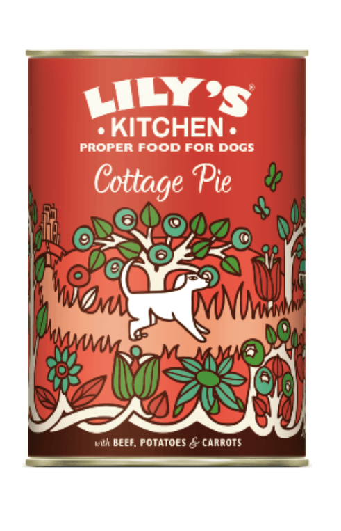 Ração húmida para Cão Lilys Kitchen Dog Cottage Pie with Beef, Potatoes and Carrots Lata  6 x 400 g