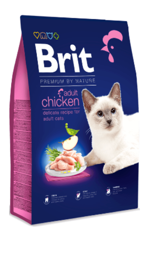 Ração para Gatos Brit Premium by Nature Cat Adult Chicken 300 g