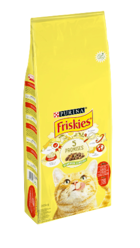 Ração para Gatos Friskies Gato Adulto | Carne de Vaca, Frango e Legumes 2 kg