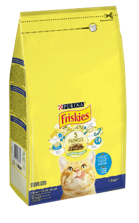 Ração para Gatos Friskies Gato Esterilizados | Salmão e Legumes 1,5 kg